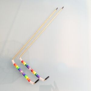 Handmade Dousing Rods Metal Beads Skull
